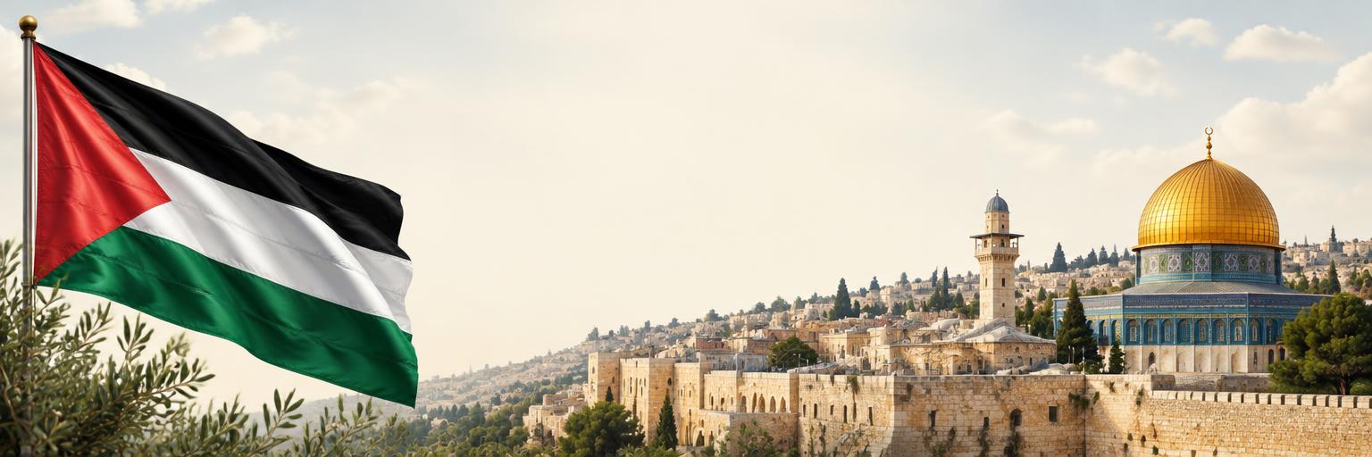 علم فلسطين والقدس